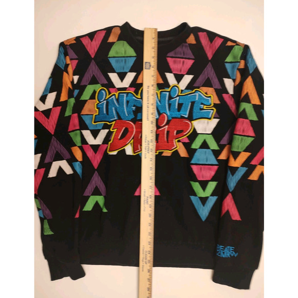 CREATE 2MRW Infinite Drip Sweater Large Pull-over Long Sleeves Flaw READ - Picture 4 of 6